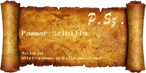 Pammer Szibilla névjegykártya